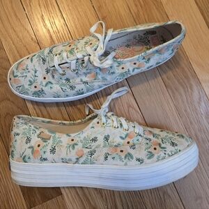Keds Rifle Paper Floral Double Decker Champion Sneaker Size 9.5